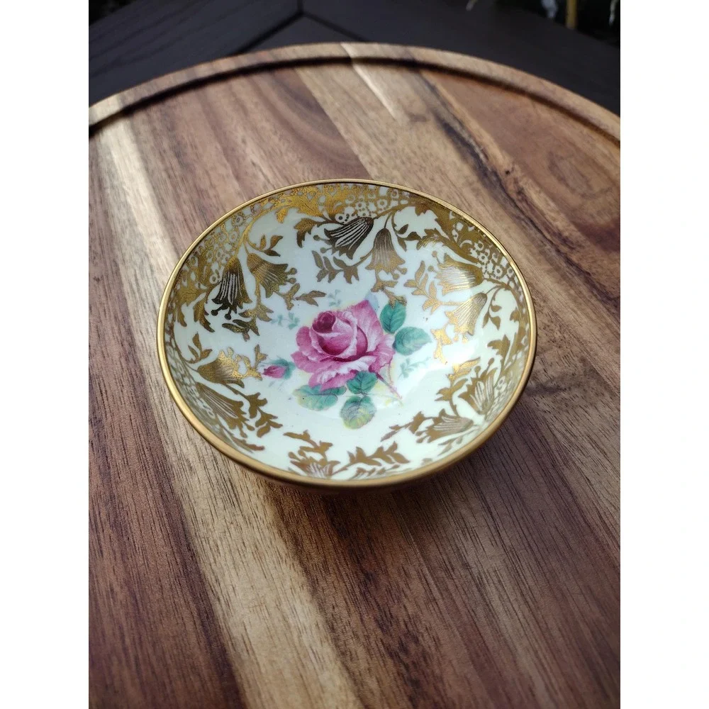 Paragon Fine Bone China Bowl with Floral and Gilt Design RED